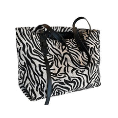 Lightweight Sturdy Tote Bag Zip Closure Women Shoulder Bag