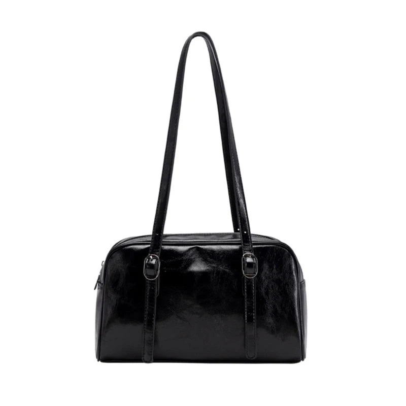 Soft PU Leather Underarm Bag Large Capacity Shoulder Handbag