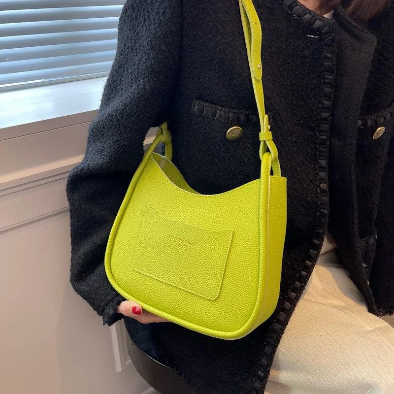 Stylish Women's Messenger Bag Solid PU Leather Satchel