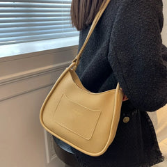 Stylish Women's Messenger Bag Solid PU Leather Satchel