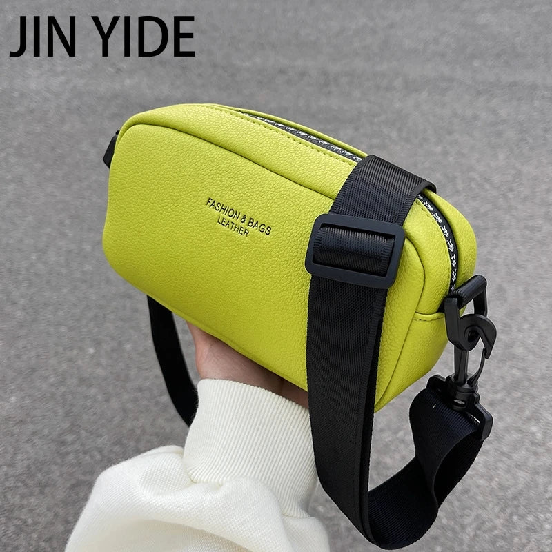 Summer Wide Shoulder Strap Messenger Bag Texture Single Shoulder Small Square Ba