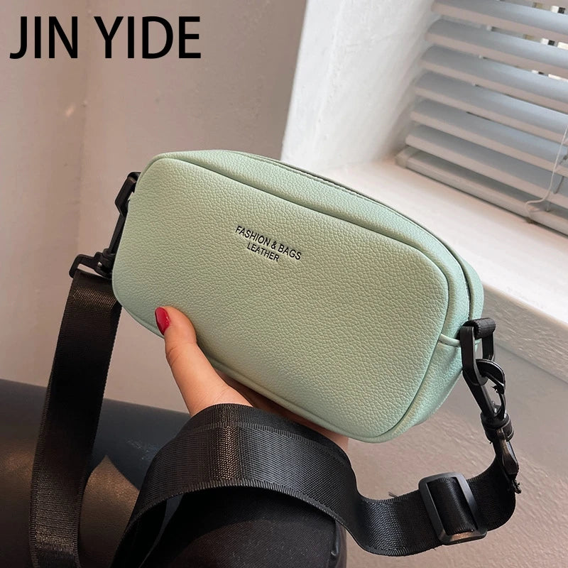 Summer Wide Shoulder Strap Messenger Bag Texture Single Shoulder Small Square Ba