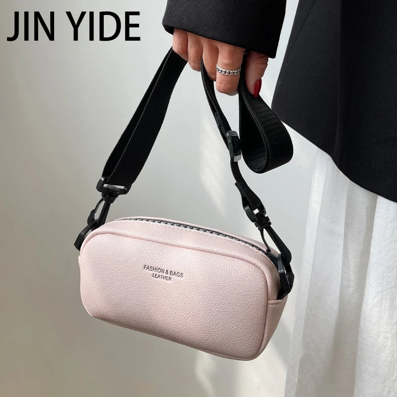 Summer Wide Shoulder Strap Messenger Bag Texture Single Shoulder Small Square Ba