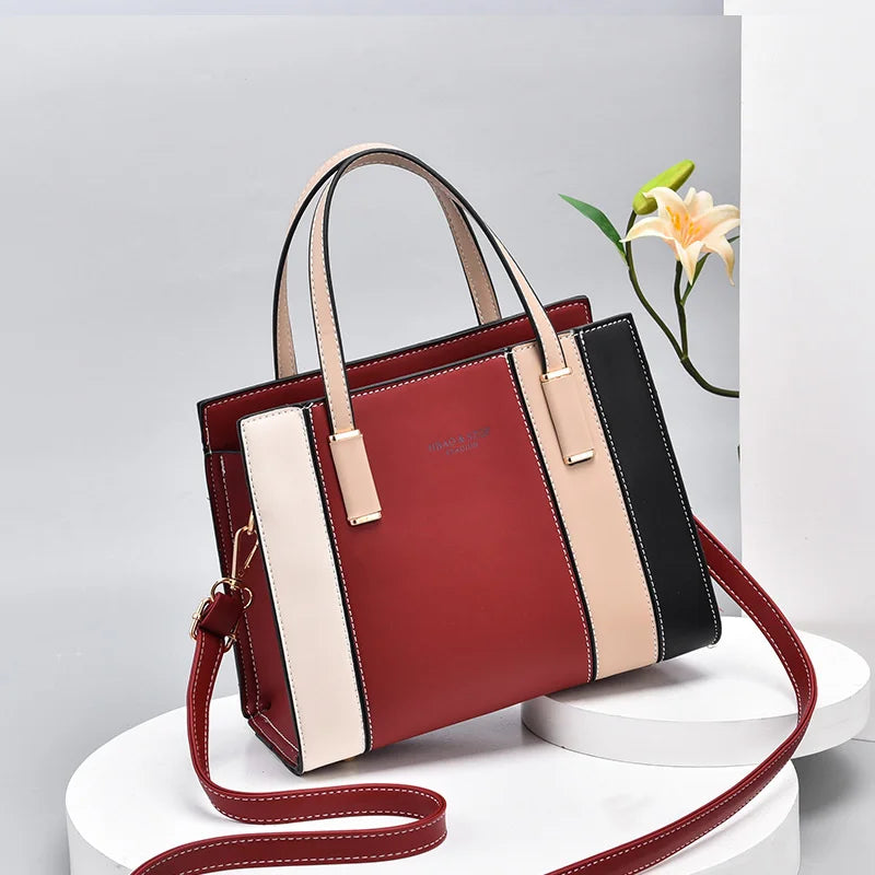 Summer All-match Contrast Handbag Women One-shoulder Messenger Bag