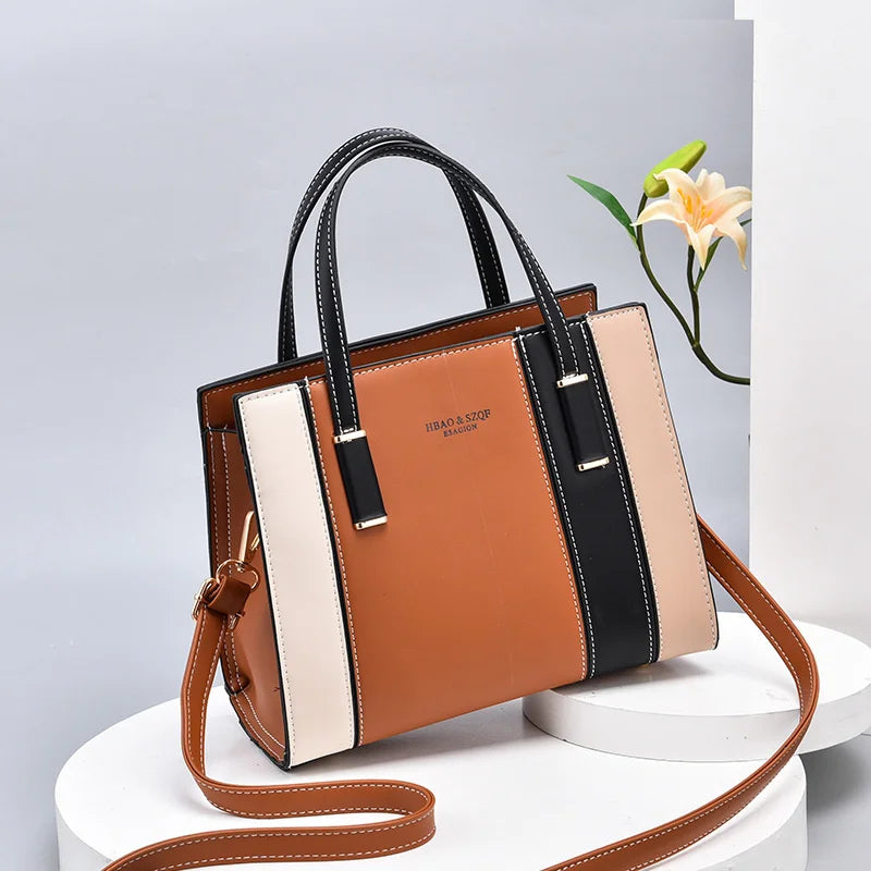 Summer All-match Contrast Handbag Women One-shoulder Messenger Bag