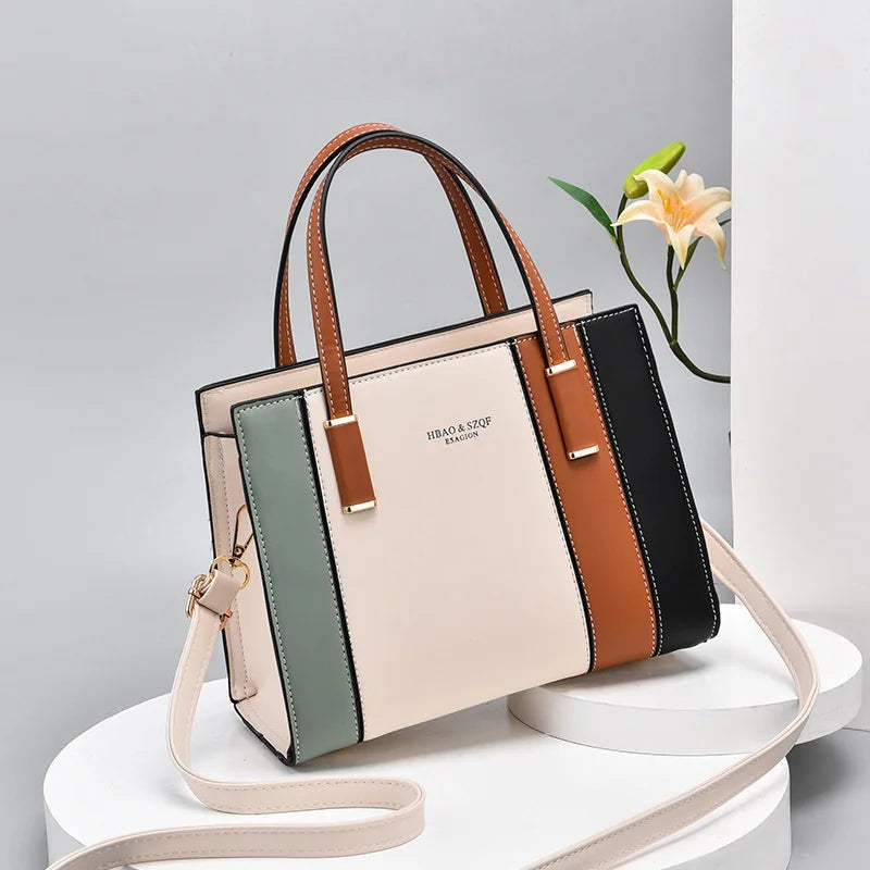Summer All-match Contrast Handbag Women One-shoulder Messenger Bag