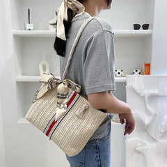 Summer Autumn Straw Tote Bag Women Large Capacity Portable Shoulder Bags