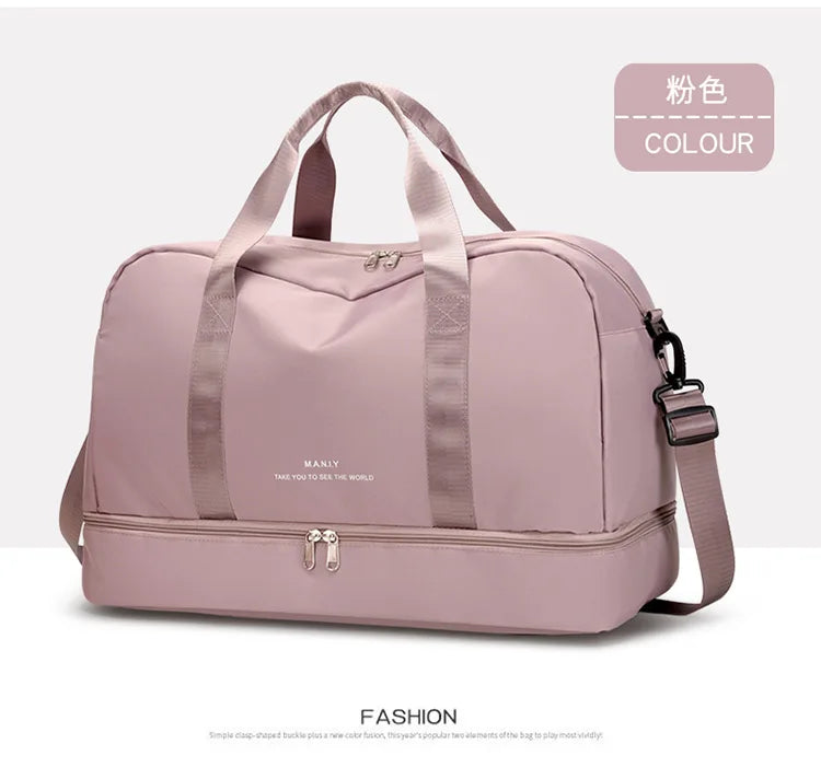 Nylon Crossbody Travel Bag for Men and Women