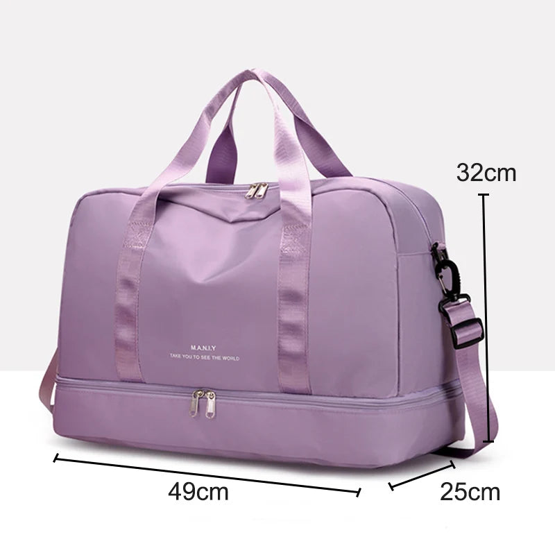 Nylon Crossbody Travel Bag for Men and Women