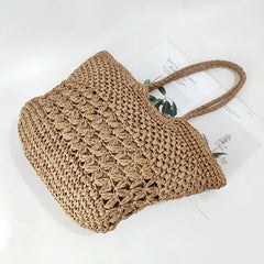 Summer Beach Vacation Bags Casual Hollow Shopping Tote Bag Large Capacity