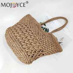 Summer Beach Vacation Bags Casual Hollow Shopping Tote Bag Large Capacity