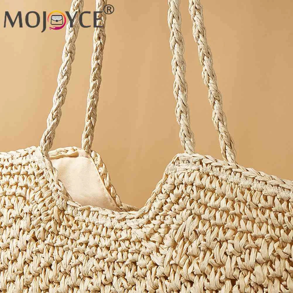 Summer Beach Vacation Bags Casual Hollow Shopping Tote Bag Large Capacity