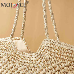 Summer Beach Vacation Bags Casual Hollow Shopping Tote Bag Large Capacity