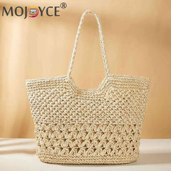 Summer Beach Vacation Bags Casual Hollow Shopping Tote Bag Large Capacity