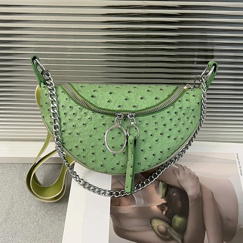 Leather Summer Waist Bag Ladies Saddle Fanny Pack Crossbody Chest Bag