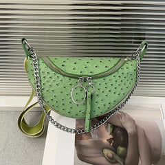 Leather Summer Waist Bag Ladies Saddle Fanny Pack Crossbody Chest Bag