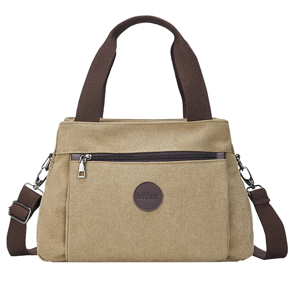 Casual Solid Shoulder Bag Messenger Bag Student School Travel Shopping Bag