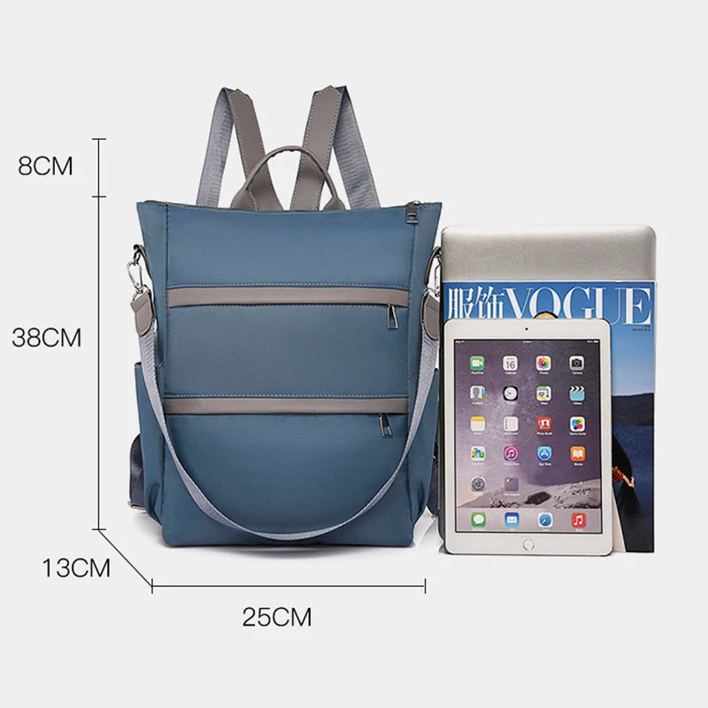 Summer Women's Backpack High Female Backbag Nylon Large Capacity
