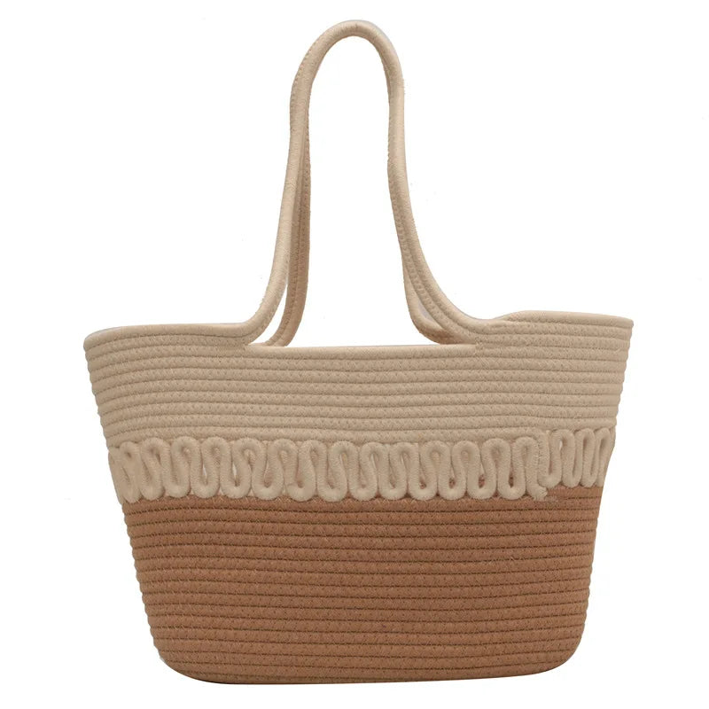 Summer Straw Handbags for Women Hollow Beach Woven Messenger Shoulder Bags