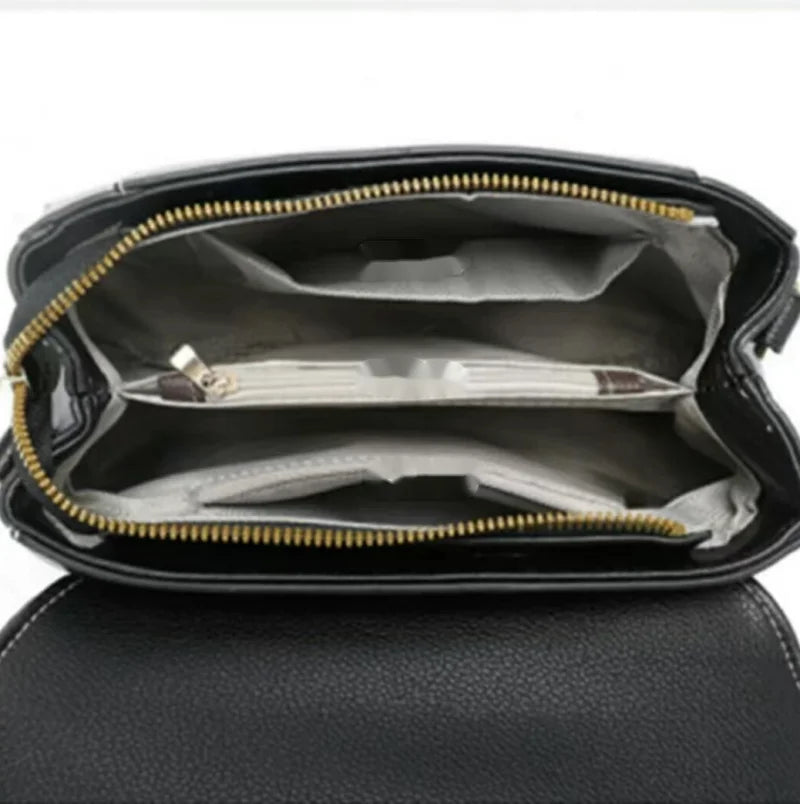 Summer Ladies Solid Leather Handbags High End Multifunctional One Shoulder Messe