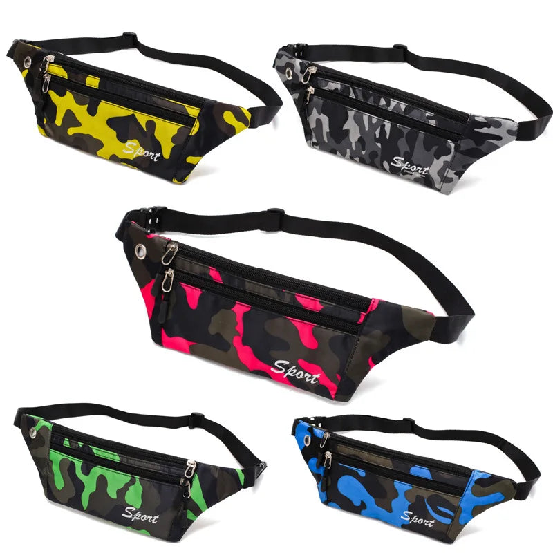 Dark Grain Bum Bag Canvas Unisex Fanny Pack Waist Hip Belt Bag