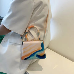 Summer Soft-Faced Pu Women's Shoulder Bag Square Shoulder Bag