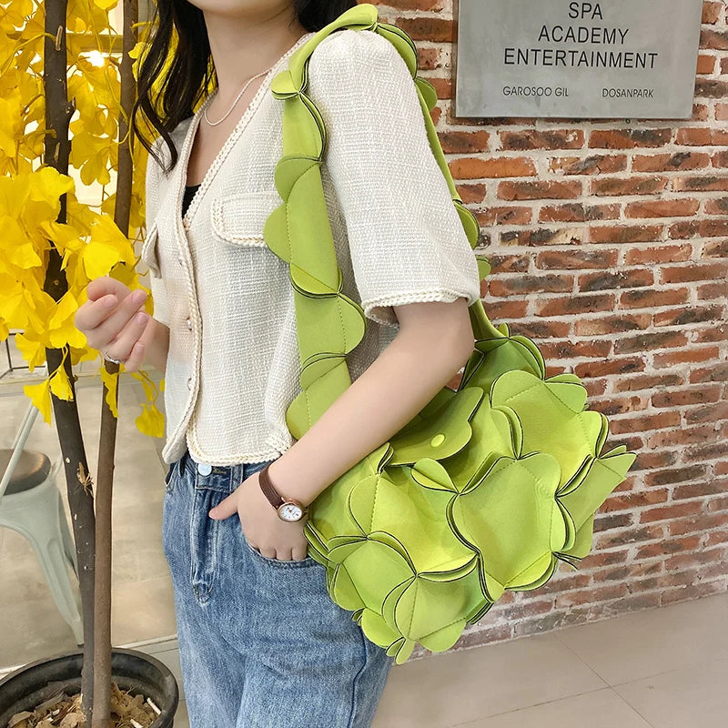 Summer Petal Bag Flower Handbags For Women Causal Shoulder Purse