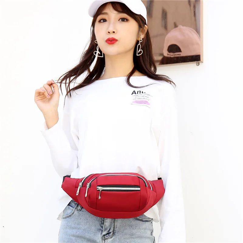 Men Women Oxford Chest Waist Bag Waterproof Running Bag