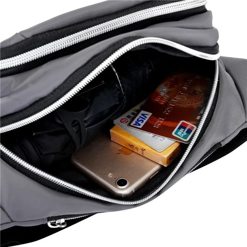 Men Women Oxford Chest Waist Bag Waterproof Running Bag