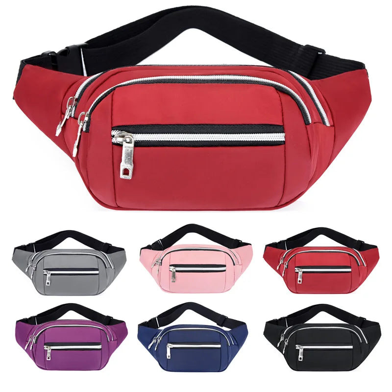 Men Women Oxford Chest Waist Bag Waterproof Running Bag
