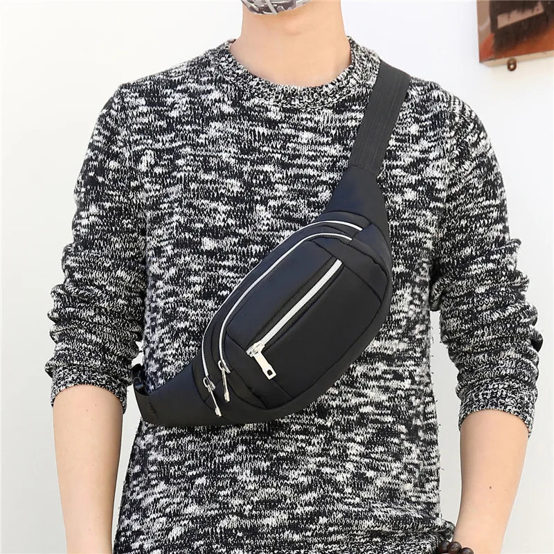 Men Women Oxford Chest Waist Bag Waterproof Running Bag