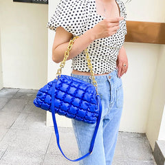 Summer PU Women Bag with Thick chain Handbags