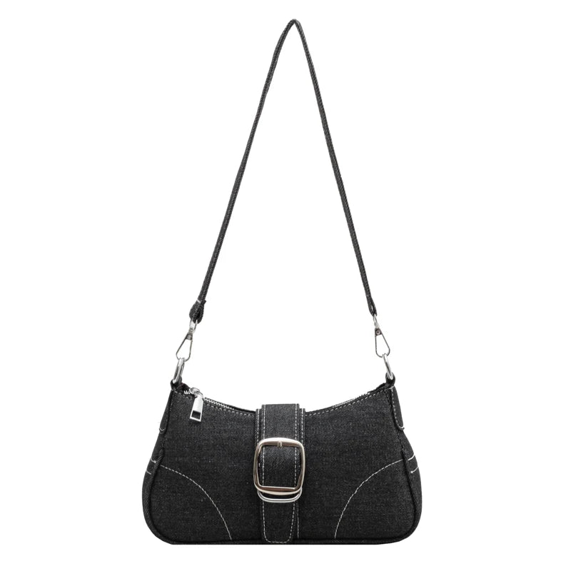 Denim Casual Underarm Shoulder Bag Lady Canvas Single Handbag