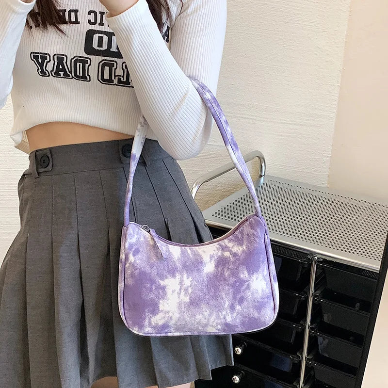 Summer Small Shoulder Bags For Women Canvas Denim Clutch Purse French