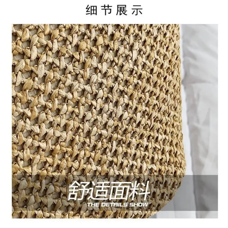 Summer Straw Woven Bucket Bag Women's Handbag