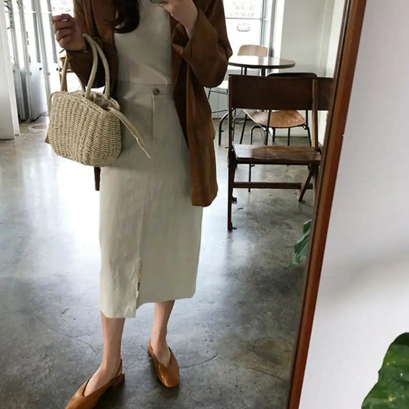 Summer Straw Woven Bag Handbag Rattan Clutch Vintage Tote