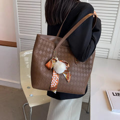 Summer PU Leather Tote Bag Large Shoulder Bag