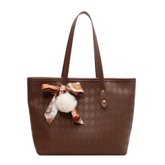 Summer PU Leather Tote Bag Large Shoulder Bag