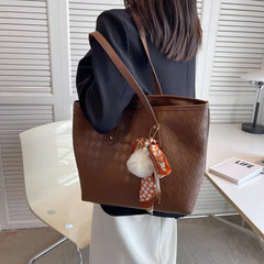 Summer PU Leather Tote Bag Large Shoulder Bag