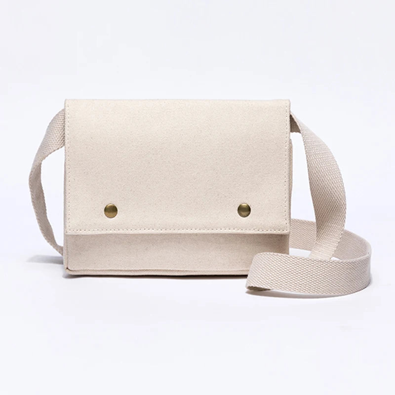 Summer Canvas Square Bag for Women, Art Fresh Girl Messenger Bag