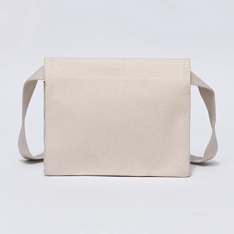 Summer Canvas Square Bag for Women, Art Fresh Girl Messenger Bag