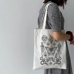 Sun Myth Print Casual Female Bag Large Capacity Harajuku Vintage Shopping Bag