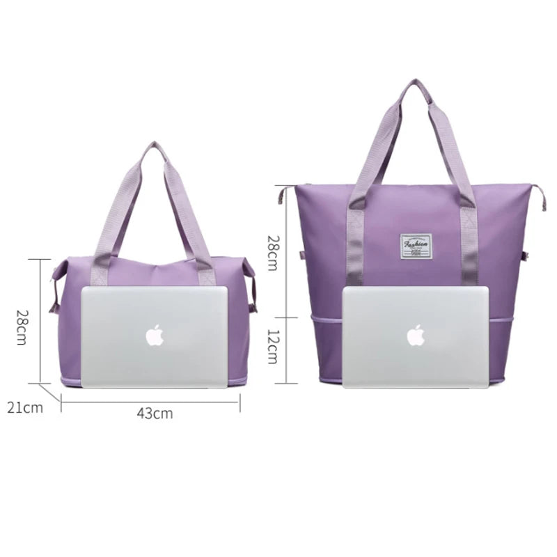 Large Capacity Folding Bag Travel Bags Tote Carry On Waterproof Duffel Set Women
