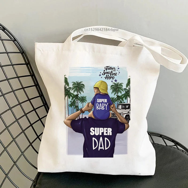 Family Casual Large Shoulder Canvas Handbag
