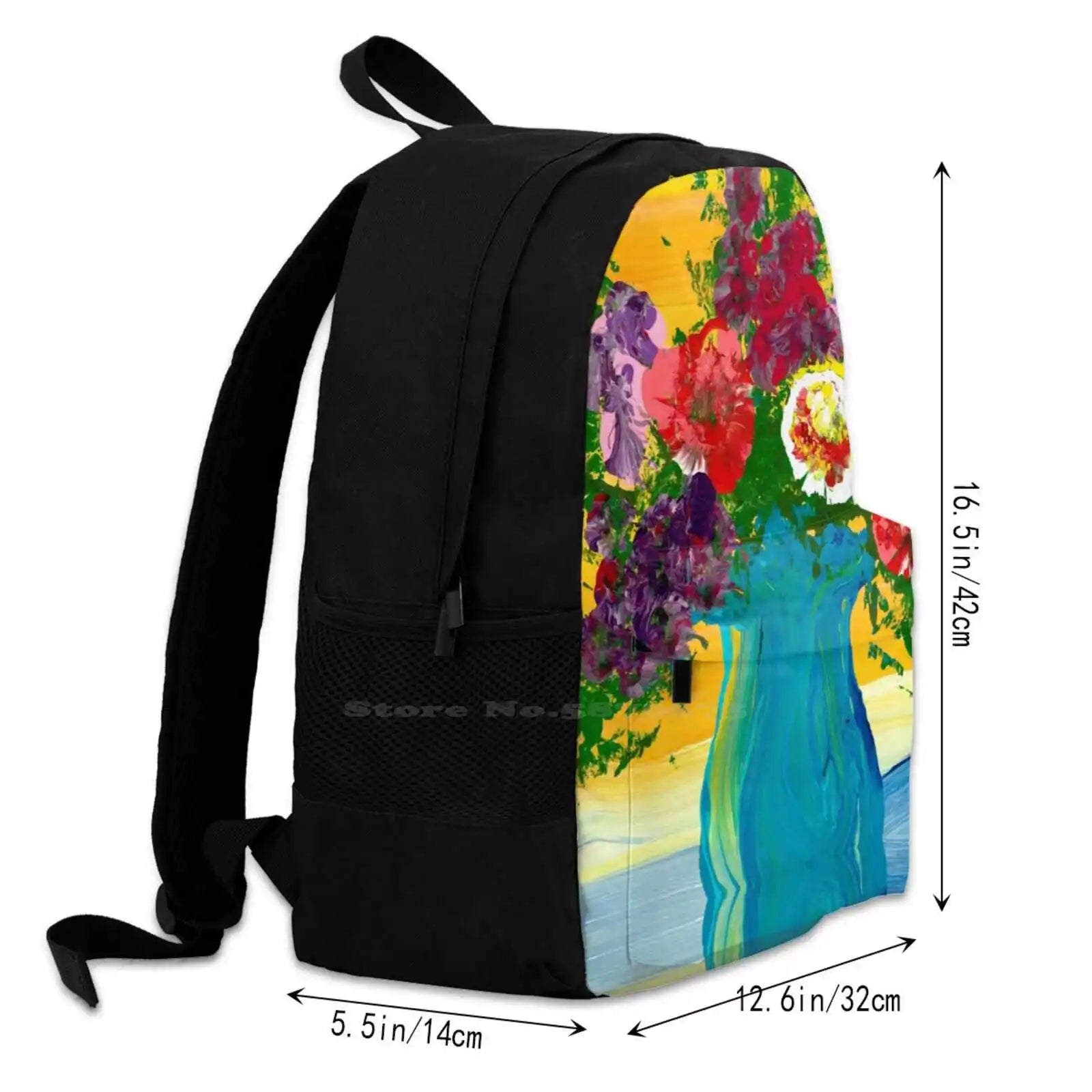 Surprise Flowers For You Backpack - Isaac Slagle Handpainted Autism Art