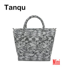 Mini Waterproof Faux Leather Floral Insert Inner Pocket for O Bag Women Handbag