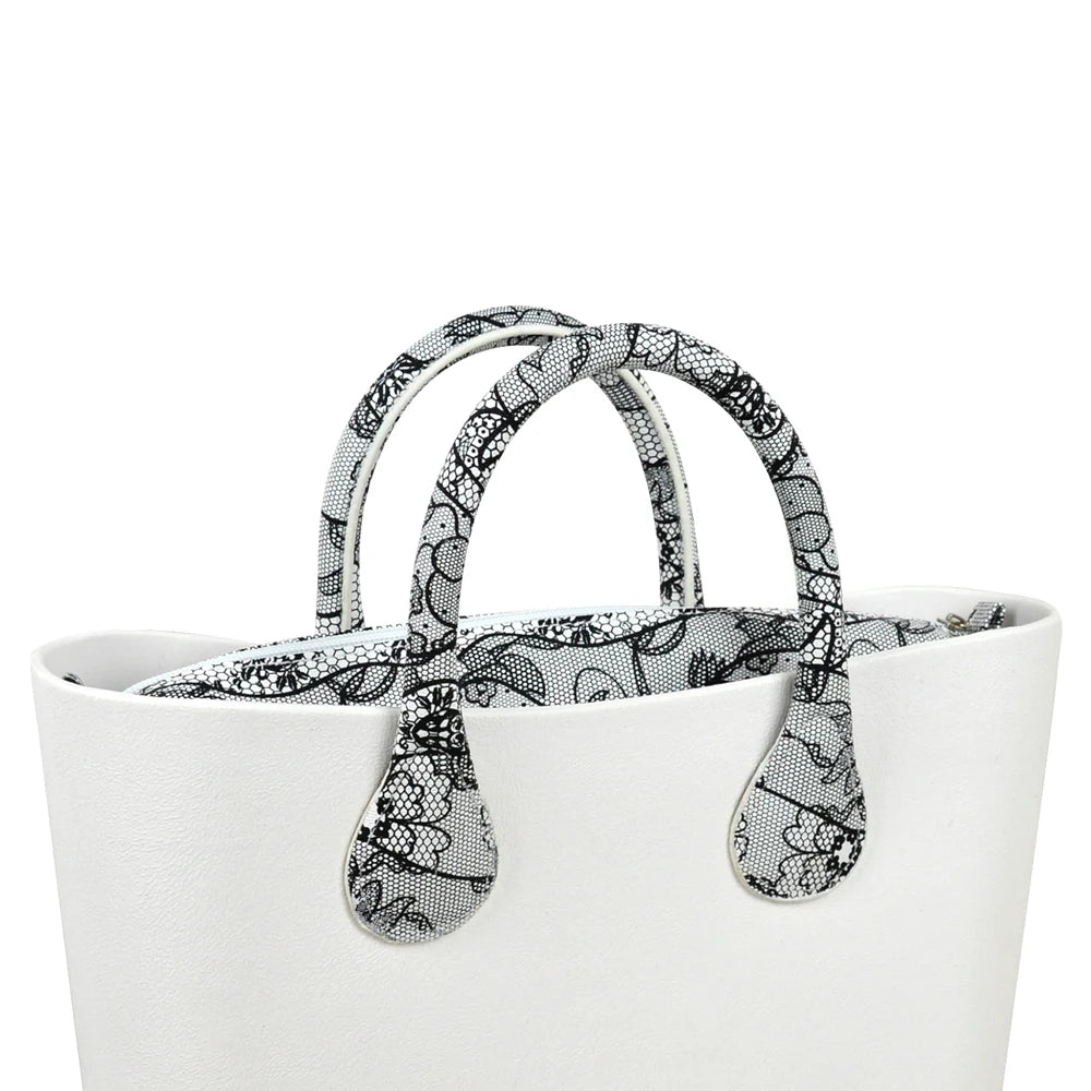 Mini Waterproof Faux Leather Floral Insert Inner Pocket for O Bag Women Handbag