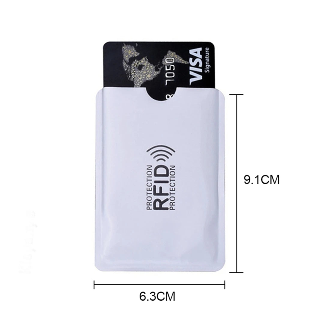 10pcs Aluminum Foil Anti Degaussing Card Cover RFID Shielding Bag