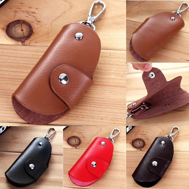 Leather Key Chain Accessory Pouch Bag Wallet Case Key Holder