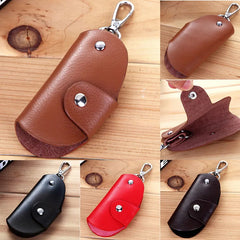 Leather Key Chain Accessory Pouch Bag Wallet Case Key Holder